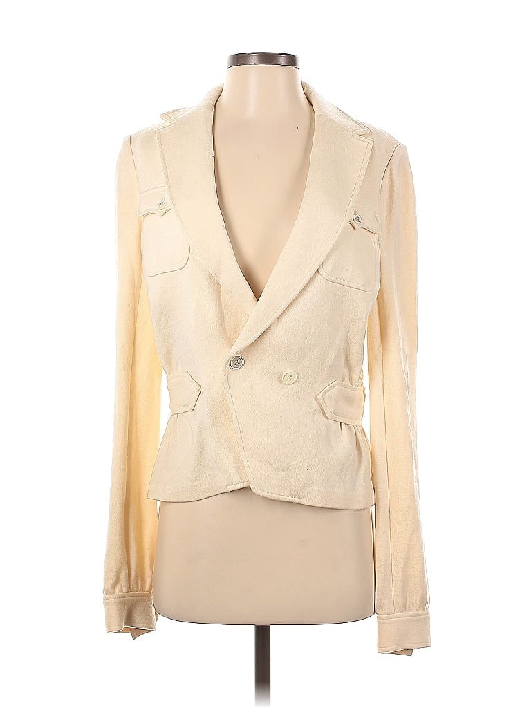 Pre-owned Iisli Wool Blazer Jacket In White