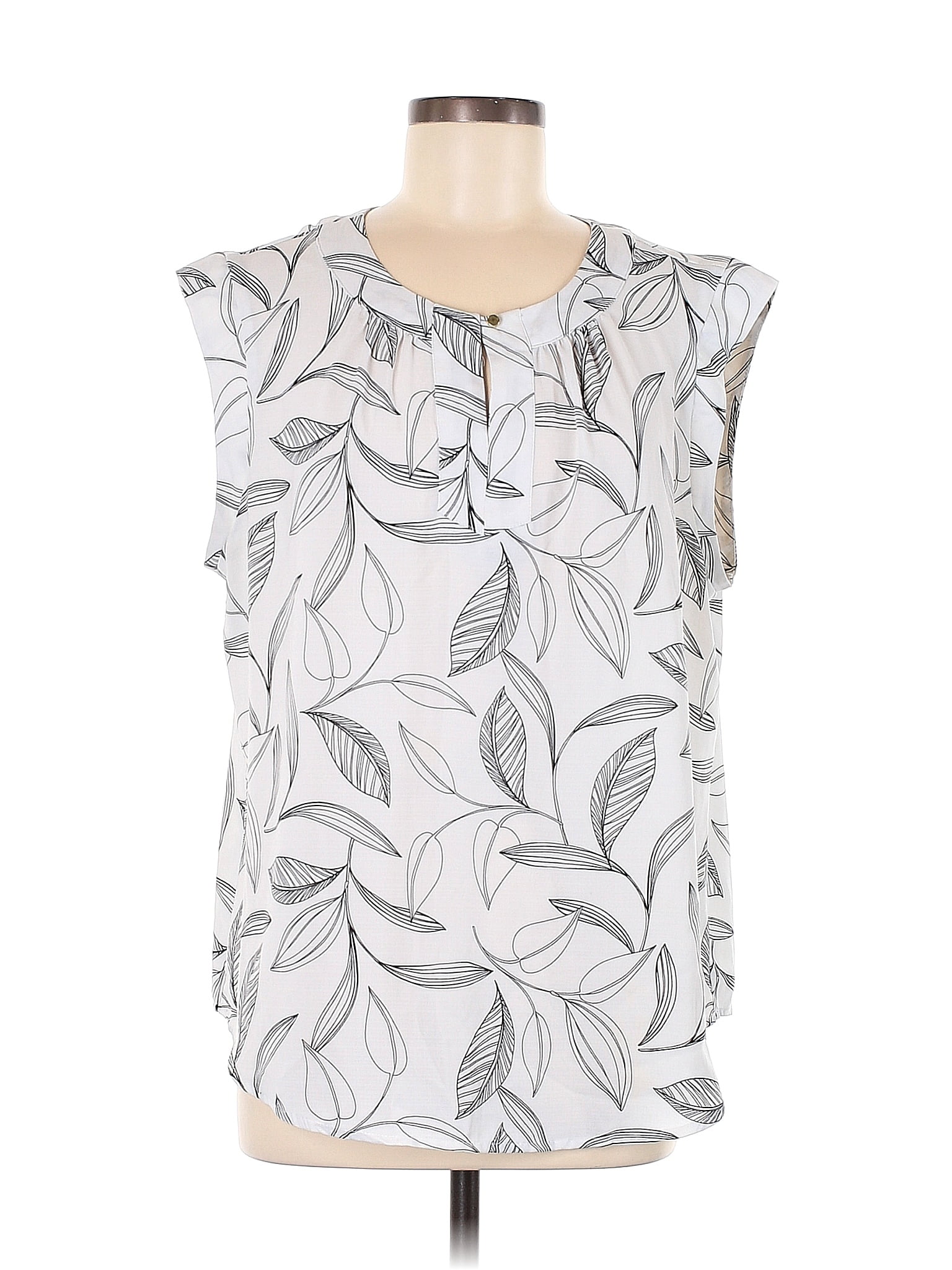 Chemise Sans Manches Liz Claiborne Femme Taille L Multicolore Rayée - Occasion TB État