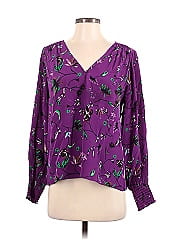 Tanya Taylor Long Sleeve Silk Top