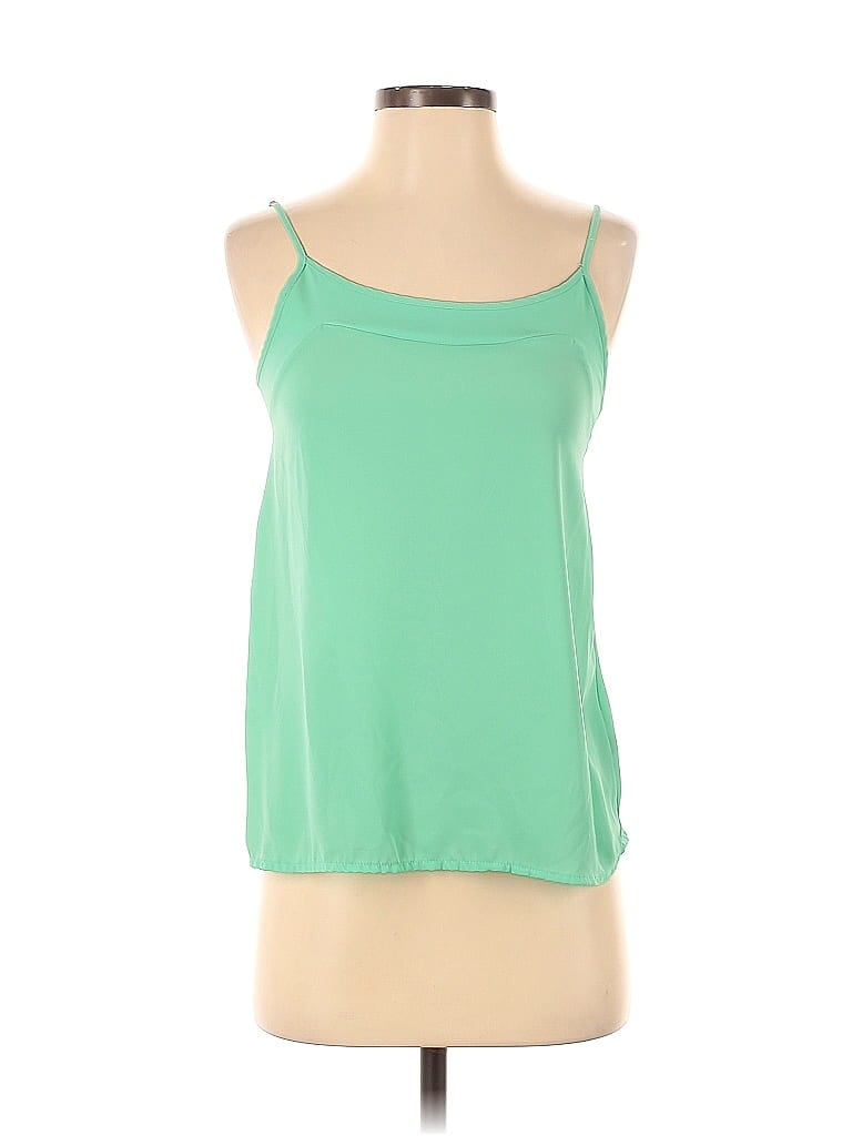 Pre-owned The Limited Sleeveless Top Green Halter Neckline Tops