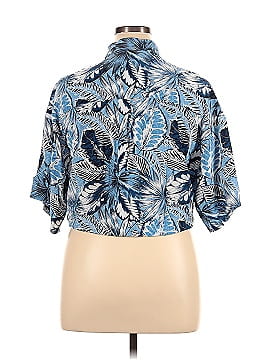 Karen Kane Short Sleeve Button-Down Shirt (view 2)