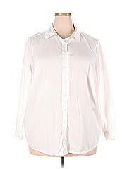 Woman Within Long Sleeve Button Down Shirt