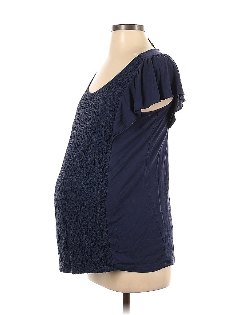 Oh Baby By Motherhood Blue Short Sleeve Blouse Size S - photo 1