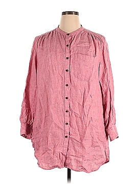 Lands' End 3/4 Sleeve Button-Down Shirt (view 1)