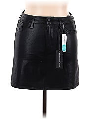 Just Black Faux Leather Skirt