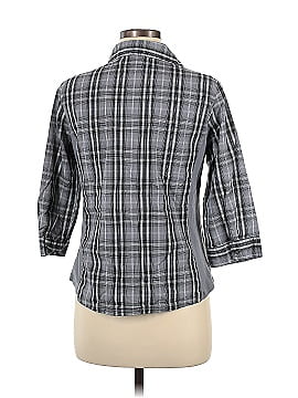Christopher & Banks 3/4 Sleeve Button-Down Shirt (view 2)