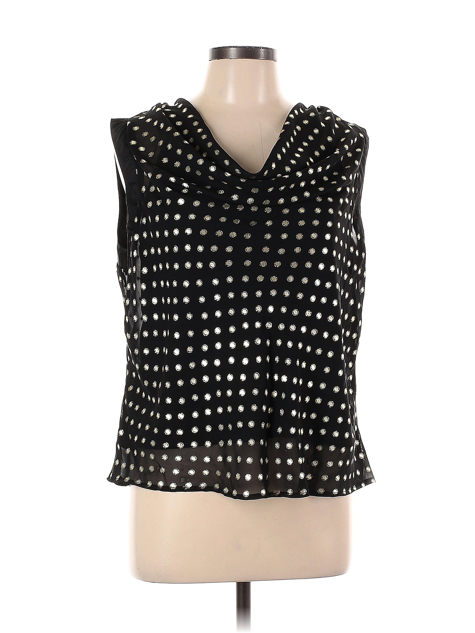 NY Collection 100% Polyester Black Sleeveless Blouse Size XL (Petite ...