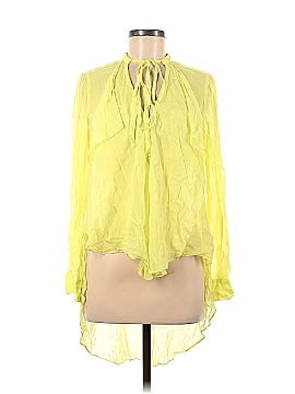 BCBGMAXAZRIA Long Sleeve Silk Top (view 1)