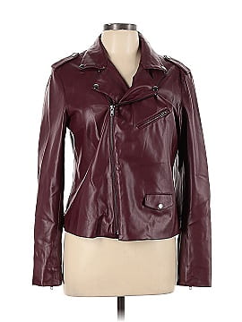 Label Faux Leather Jacket (view 1)