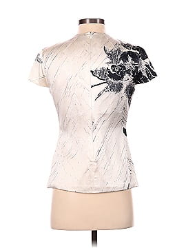 Elie Tahari Short Sleeve Silk Top (view 2)