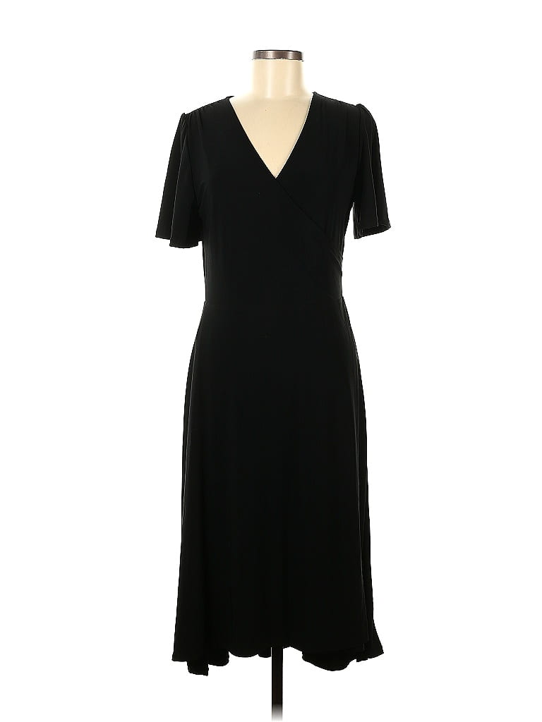 White House Black Market Solid Black Casual Dress Size 8 - 75% off ...