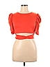 Shein Curve Orange Short Sleeve Top Size XL - photo 1