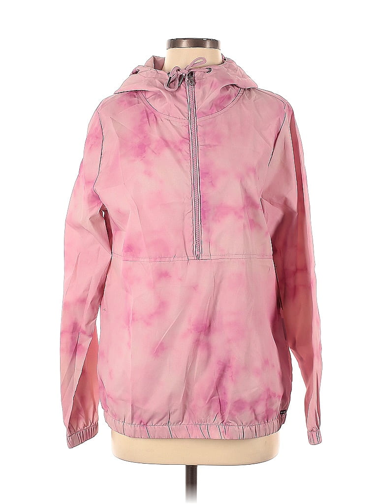 Volcom 100% Polyester Tie-dye Pink Windbreaker Size 4 - photo 1