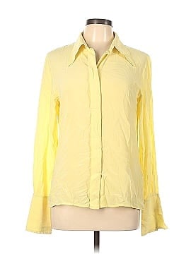 Victoria Beckham Long Sleeve Silk Top (view 1)