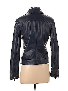 Something Navy Faux Leather Jacket (view 2)
