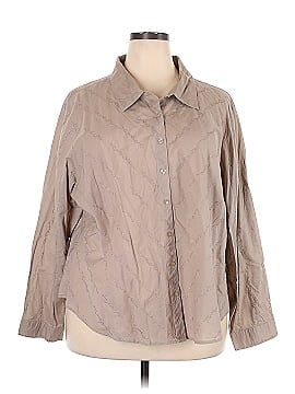 White Stag 3/4 Sleeve Button-Down Shirt (view 1)