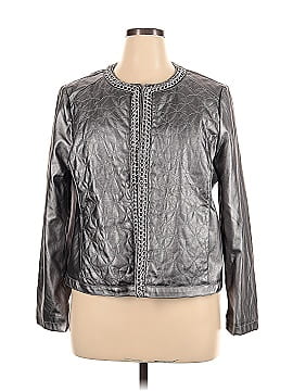 Chico's Faux Leather Jacket (view 1)