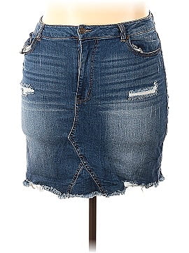 Wax Jean Denim Skirt (view 1)