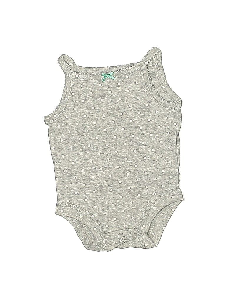 Pre-owned Carter's Babies' Short Sleeve Onesie In Silver