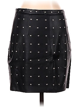 Zara Basic Faux Leather Skirt (view 2)