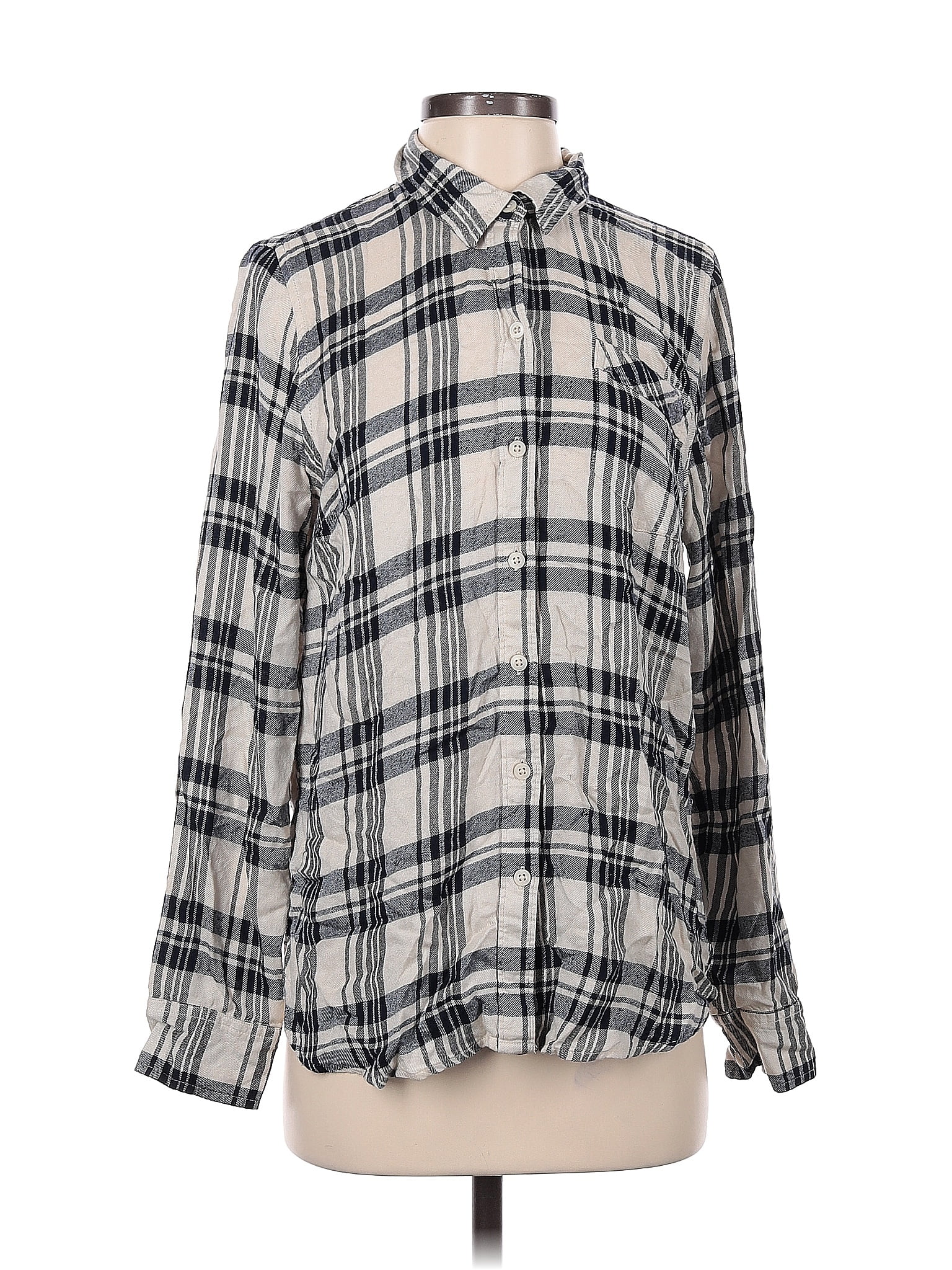 Lucky Brand Gray Long Sleeve Button-Down Shirt Size S