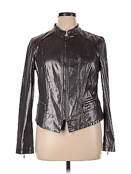 White House Black Market Faux Leather Jacket (view 1)