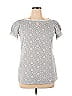Dace 100% Cotton Gray Short Sleeve Blouse Size L - photo 1