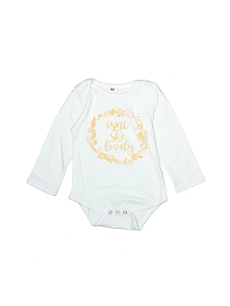 Pre-owned Unbranded Kids' Long Sleeve Onesie In White