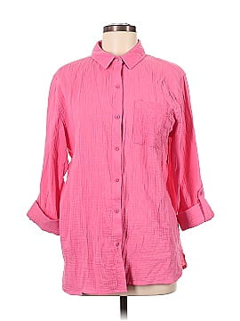 Nine West 3/4 Sleeve Button-Down Shirt (view 1)