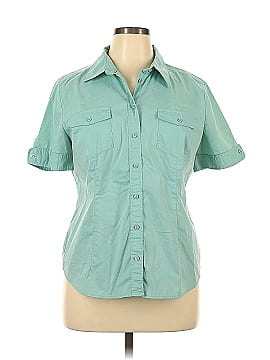 New York & Company Short Sleeve Button-Down Shirt (view 1)