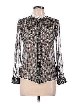 Massimo Dutti Long Sleeve Silk Top (view 1)