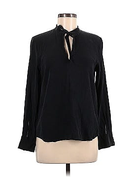 Madewell Long Sleeve Silk Top (view 1)