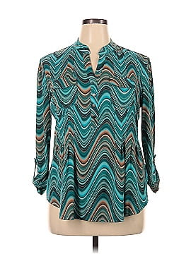 Roz & Ali Long Sleeve Blouse (view 1)