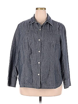 Evan Picone Long Sleeve Button-Down Shirt (view 1)