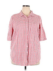 Woman Within 3/4 Sleeve Button Down Shirt