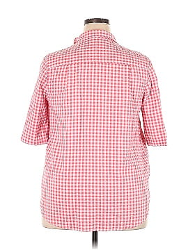 Woman Within 3/4 Sleeve Button-Down Shirt (view 2)