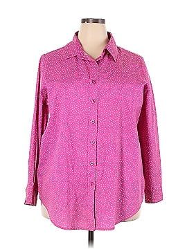 Woman Within 3/4 Sleeve Button-Down Shirt (view 1)