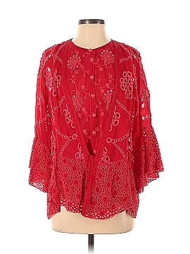 Johnny Was Long Sleeve Heavily Embroidered Blouse (view 1)