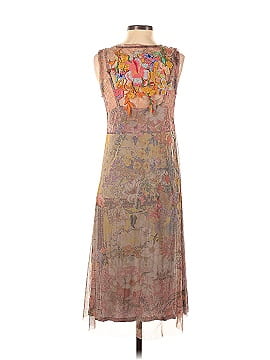 Johnny Was Casual Embroidered Mesh Dress with Slip (view 2)