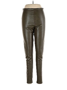 Aqua Faux Leather Pants (view 1)