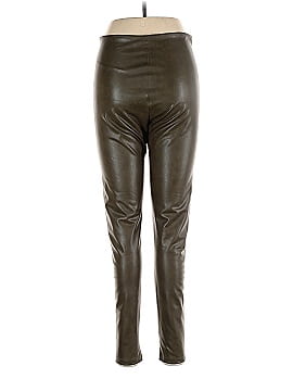 Aqua Faux Leather Pants (view 2)