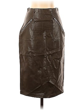 Zara Basic Faux Leather Skirt (view 1)