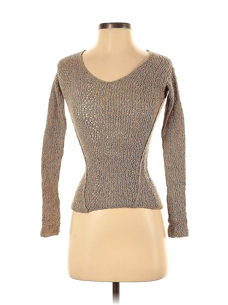 Pre-owned Peruvian Connection Wool Pullover Sweater In Brown