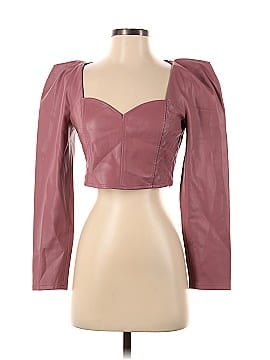 Zara Faux Leather Top (view 1)