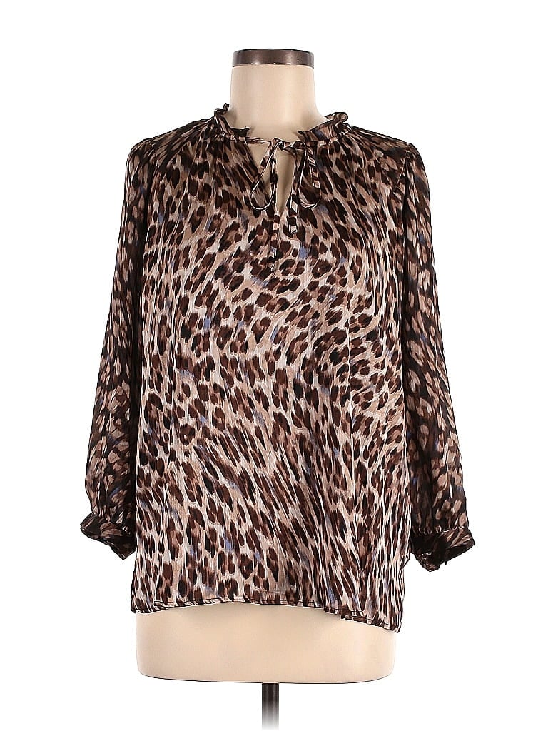 Click to view more detailed imagery on our partner's website Pre-owned Vince Camuto 3/4 Sleeve Blouse In Brown