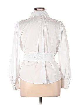 ELOQUII Long Sleeve Button-Down Shirt (view 2)