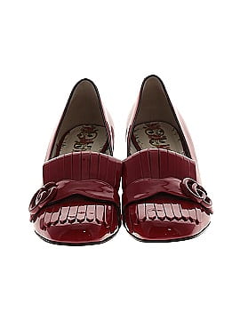 Gucci Vernice GG Marmont Fringe Loafer Heels (view 2)