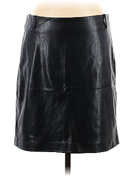 Zara Faux Leather Skirt (view 1)