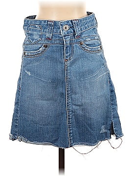 Blue Tattoo Denim Skirt (view 1)