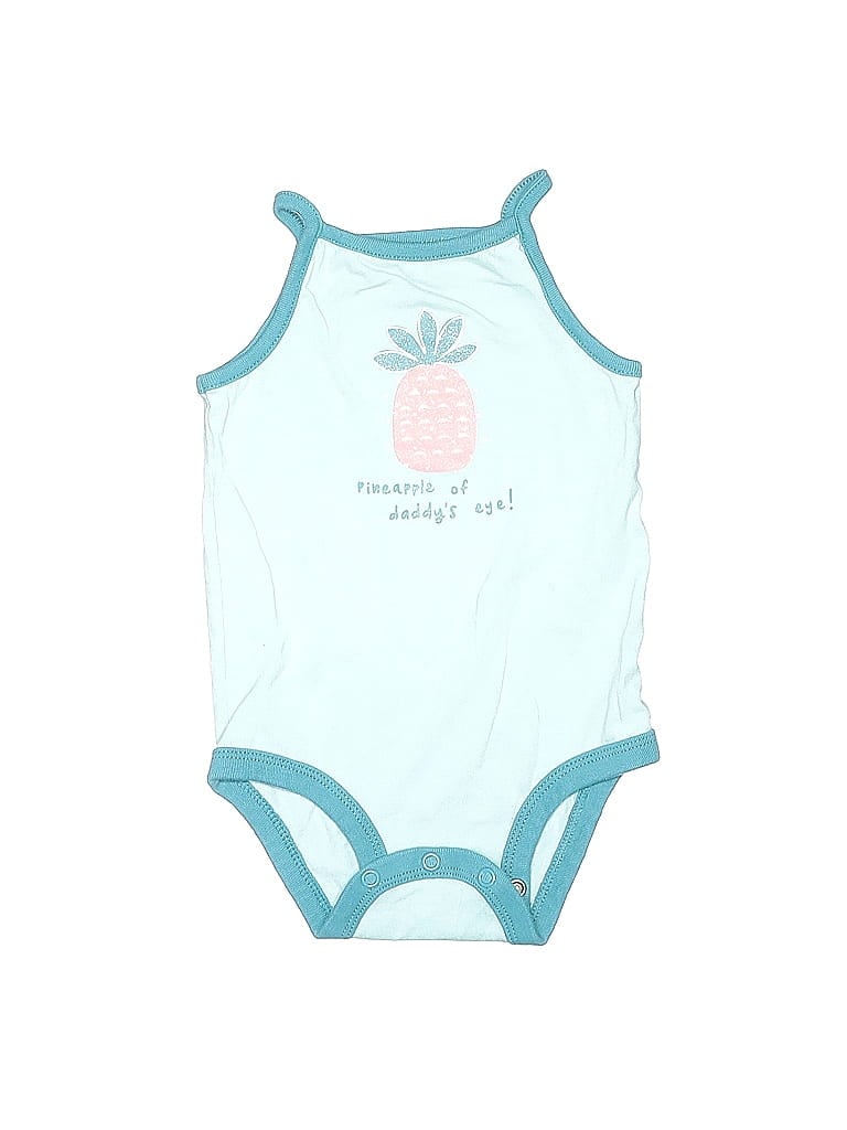 Pre-owned Carter's Babies' Short Sleeve Onesie In Blue